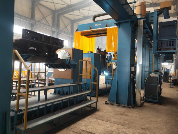 中部槽齒軌座、立板、彎板焊接機(jī)器人工作站